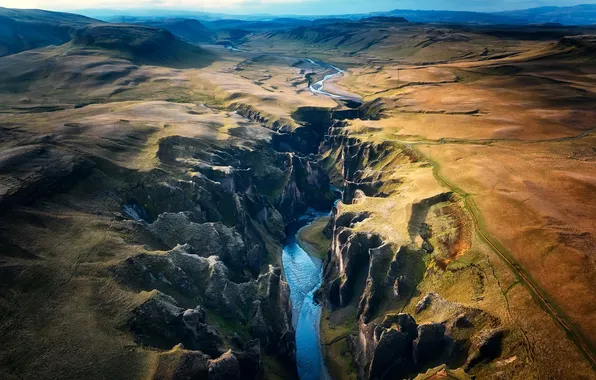 Mountains, nature, river