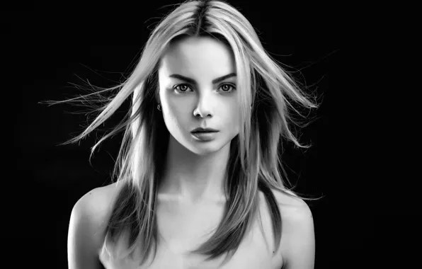 Picture portrait, sponge, b & W photograph