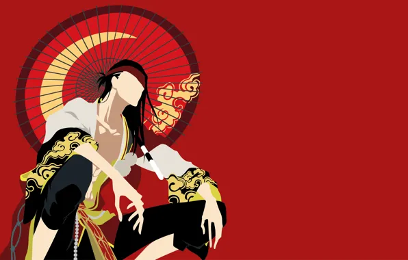 Umbrella, guy, Bleach, Bleach, minimalism