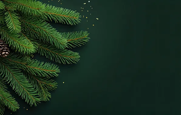 Branches, spruce, sequins, Christmas, New year, tree, needles, bumps