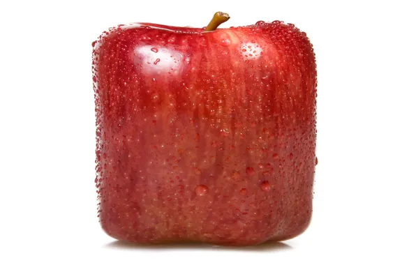 Rendering, apple, fruit, square, cube, square Apple