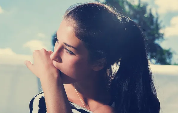 Girl, hands, brunette