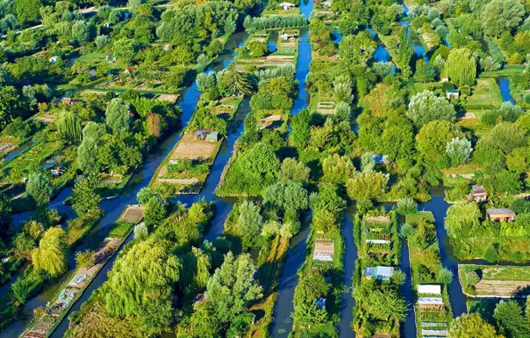 France, swamp, channel, Bourges