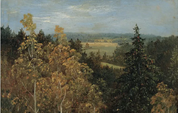 Picture Forest Landscape, German school of painting, 1830, Carl Gustav Carus