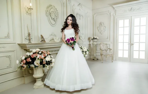 Picture style, holiday, bouquet, makeup, hairstyle, the bride, wedding, decor