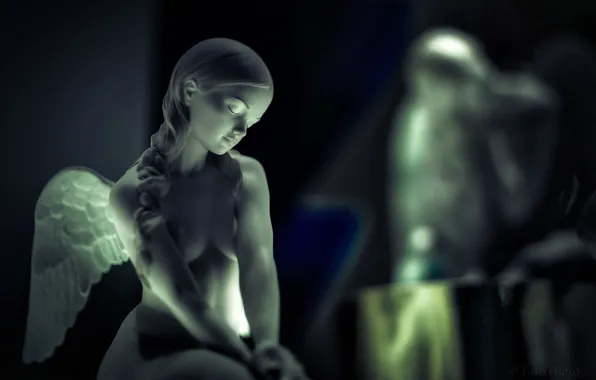 Girl, angel, figurine, souvenir
