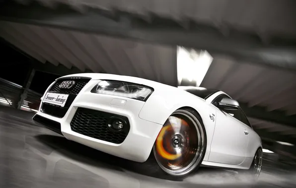 Car, machine, speed, speed, senner tuning, Audi S5 White