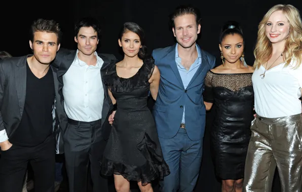 Dress, shirt, Nina Dobrev, Nina Dobrev, beautiful, The vampire diaries, Ian Somerhalder, Ian Somerhalder