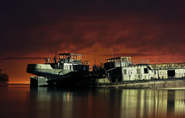 Picture trees, nature, river, excerpt, The Danube, sunset., Ishmael