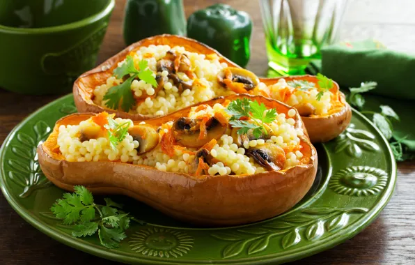 Picture food, plate, pumpkin, figure, vegetables, pumpkin, dishes