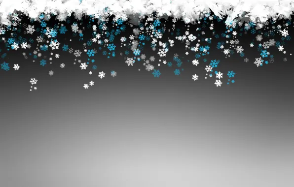 Winter, snowflakes, new year