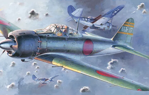 Mitsubishi, Zero, Japanese light carrier-based fighter, The Imperial Japanese Navy, A6M5 model 52