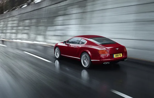 Picture road, car, machine, speed, road, speed, 2012 Bentley Continental GT V8, 3000x1639