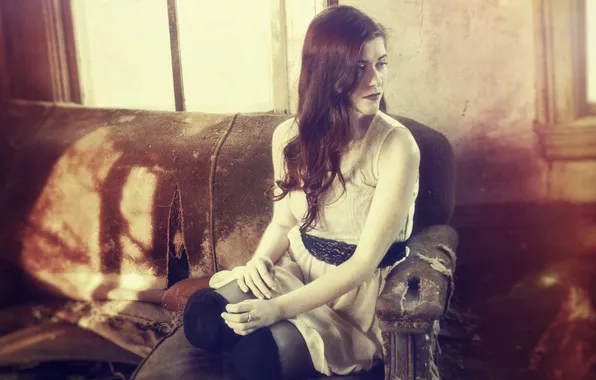 Girl, background, portrait