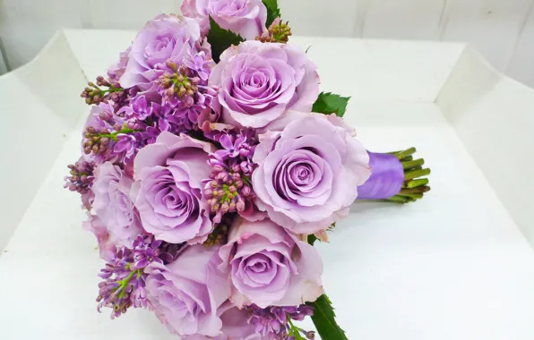 Picture roses, bouquet, rose, wedding, lilac, lilac, bouquet, lilac