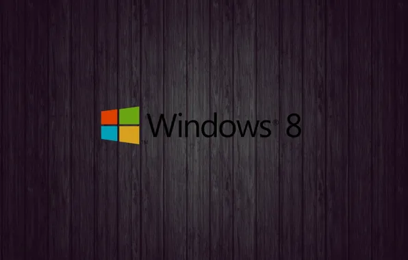 Picture desktop, black, wood, Windows 8