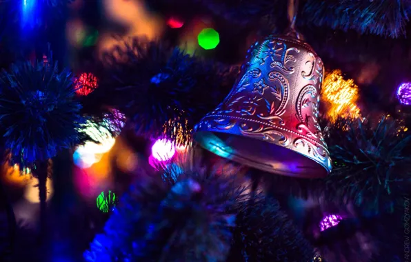 Picture winter, lights, lights, new year, Christmas, christmas, new year, winter