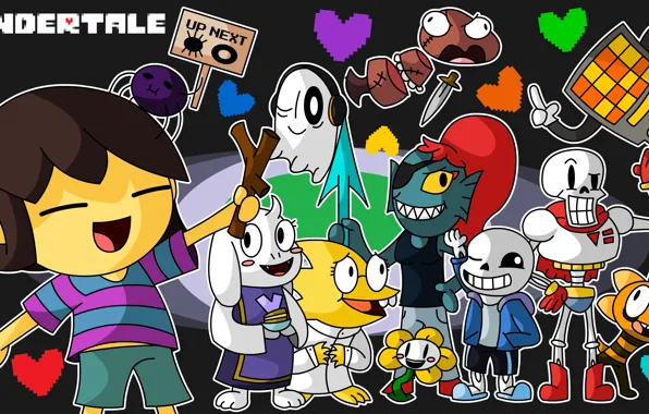Picture characters, undertale, undertail, anime game