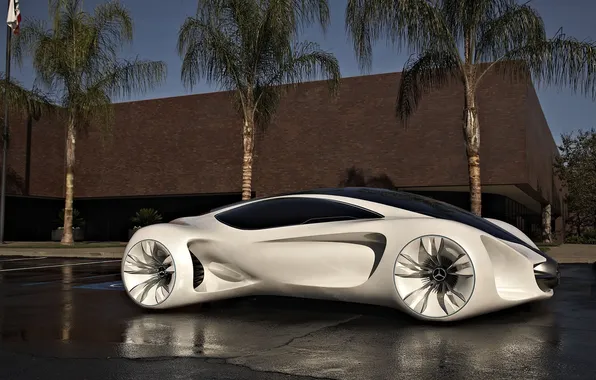 Picture machine, auto, street, Parking, mercedes, concept car, color white, the concept of the 24 series