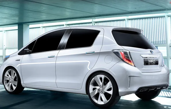 Picture concept, the concept, white, white, toyota, hybrid, yaris, hybrid
