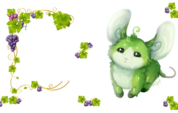Baby, art, grapes, vine, sweet tooth, children's, berry, Kuro Usagi