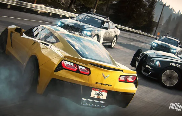 Picture Corvette, Chevrolet, Need for Speed, nfs, dodge, police, charger, Stingray