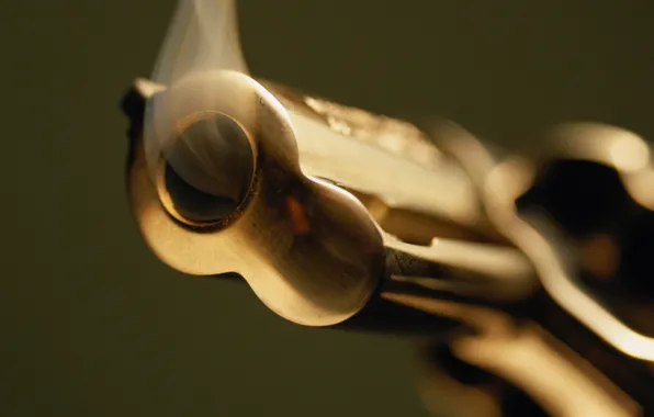 Picture macro, weapons, smoke, revolver, smoke, weapon, 1920x1200, macro