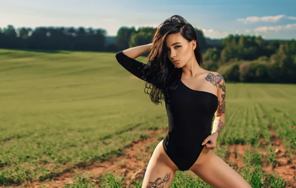 Girl, tattoo, Dmitry Medved, Aleksa Tereschuk