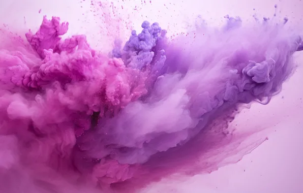 The explosion, abstraction, fog, background, lilac, pink, smoke, splash