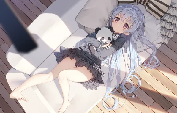 Panda, Toy, Girl, Lies