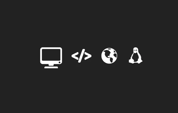 Picture computer, Minimalism, code, linux, monitor, Internet, Linux, code