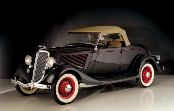 Auto, old, retro, Ford, 1934, V8, Deluxe Roadster