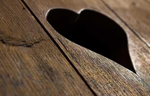 Macro, heart, Board, neckline