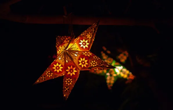 Picture night, star, lantern