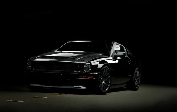 Black, Ford, Shelby, GT500, Mustang, muscle car, black, Ford