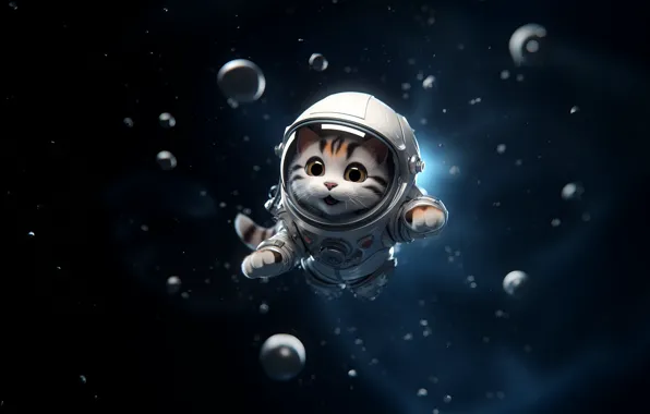 Cat, cat, look, glass, space, light, flight, pose