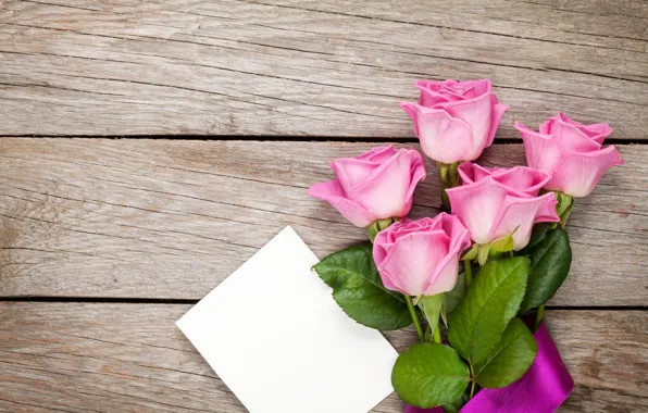 Flowers, roses, bouquet, pink, buds, flower, wood, Evgeny Karandaev