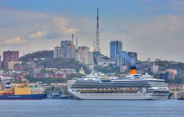 Ships, port, Vladivostok