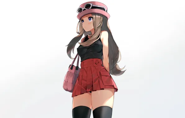 Girl, sexy, lingerie, blouse, panties, thighhighs, long hair, boobs