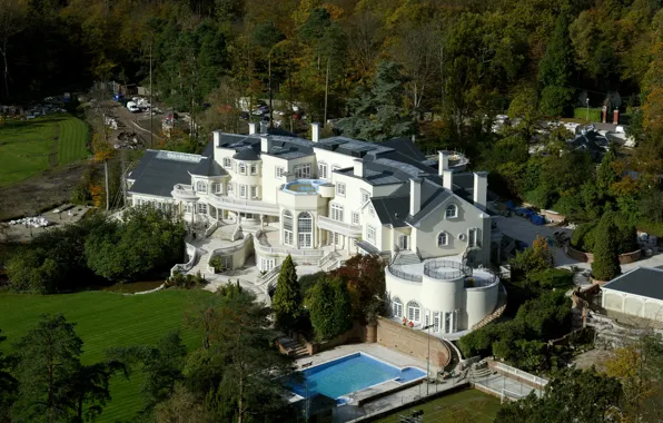 England, pool, architecture, mansion, Elton John mansion, luxury villa