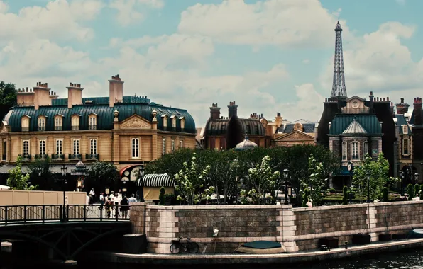 Picture trees, the city, people, Paris, building, home, Paris, France