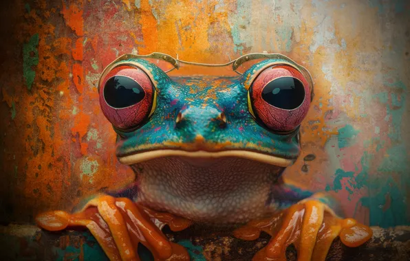 Look, frog, legs, AI art, neural network