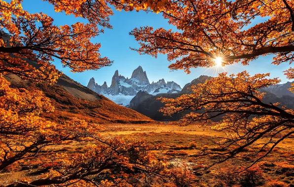 Autumn, mountains, Italian landscape