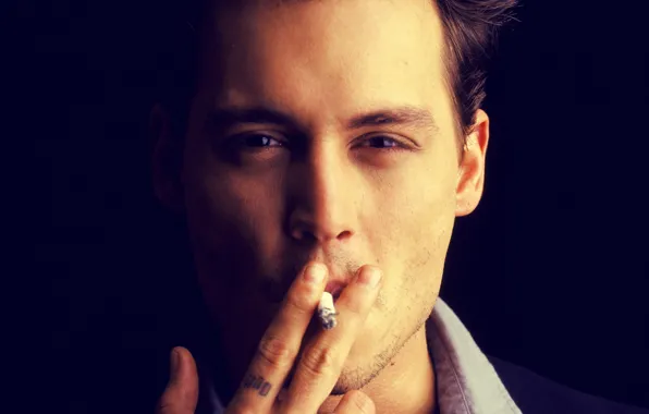 Picture johnny depp, actor, eyes, america, tattoo, american, depp, ring