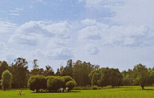 The sky, landscape, beauty, August