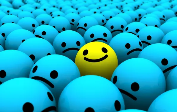Yellow, one, Different, emoticons