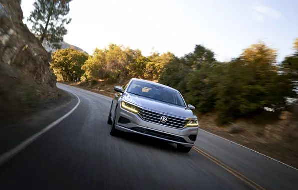 Speed, turn, Volkswagen, sedan, Passat, 2020, 2019, US Version