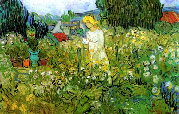 Picture Vincent van Gogh, Marguerite Gachet, in the Garden
