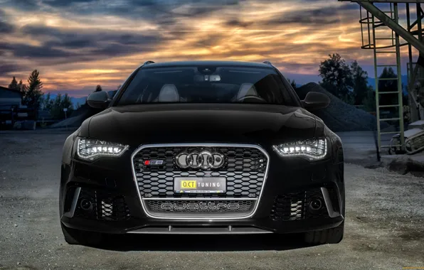 Audi, black, Audi, black, Quattro, universal, RS6, рс6
