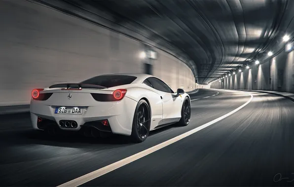 The tunnel, Ferrari, in motion, ferrari 458 italia